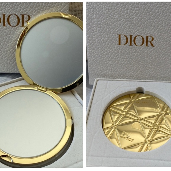 Christian Dior Beauty VIP / GWP Gold-Tone Double Sided Compact Mirror - Picture 6 of 6